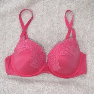 MaidenForm Pink Push Up Bra Lace Detail